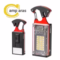 ابزار همه کاره چراغ قوه شارژی فندک دار مدل D64 - کمپ آراس