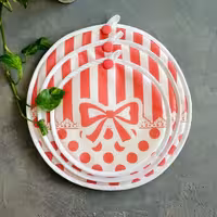 ست 3تایی دمکنی مخمل مرجان- طرح 32