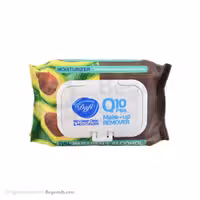 دستمال مرطوب پاک کننده آرایش Q10 Plus آووکادو دافی 50 عددی