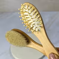 برس دو عددی چوبی نوزادی الیاف طبیعی کیدیلو kidilo