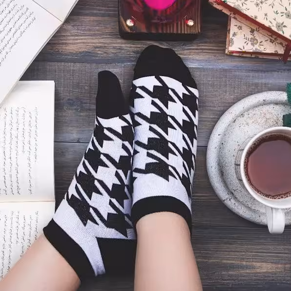 جوراب مچی پاتوک پاتوک  طرح پیچازی جنس سوپر نخ پنبه آنتی باکتریال