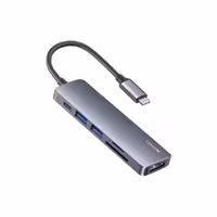 هاب 6پورت یسیدو Yesido HB11 6-in-1  USB-C Multiport Hub Adapter 4K HDMI & Card Reader
