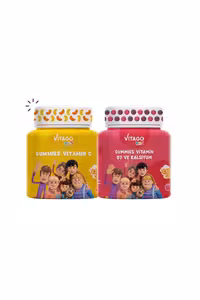 پاستیل جویدنی ویتامین D3 و کلسیم کودکان Vitago - بسته دو عددی
