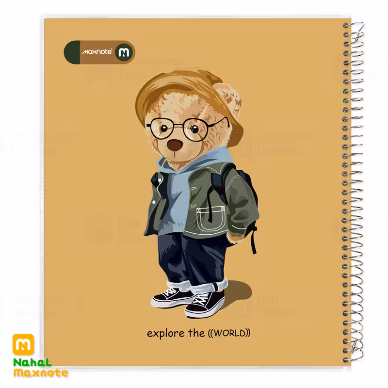 دفتر 60 برگ سیمی طلقی خشتی لبه طرح دار کد 9620. طرح 6