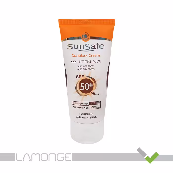 ضد آفتاب روشن کننده بژ روشن SPF50 سان سیف حجم 50 میلی لیتر