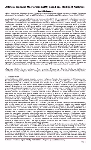 خرید و دانلود نسخه کامل کتاب Artificial Immune Mechanism (AIM) based on Intelligent Analytics