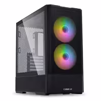 کیس کامپیوتر گیمینگ Lian Li مدل LANCOOL 207، رنگ مشکی، پشتیبانی از مادربرد ATX Compact، مجهز به دو فن 140mm ARGB و دو فن 120mm PWM، پنل کناری شیشه حرارت دیده