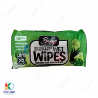 دستمال مرطوب دست و صورت بانیو 10 عددی