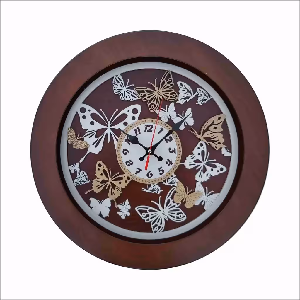 ساعت دیواری چوبی مدل رویال کد Cks622