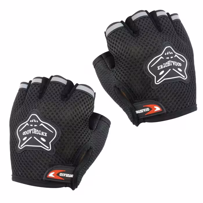 دستکش دوچرخه سواری مدل نیمه انگشتی طرح تابستونی کد 1648 سایز L | کالا مکس