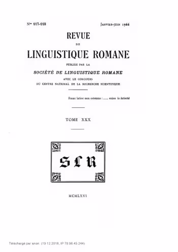 خرید و دانلود نسخه کامل کتاب Revue de linguistique romane