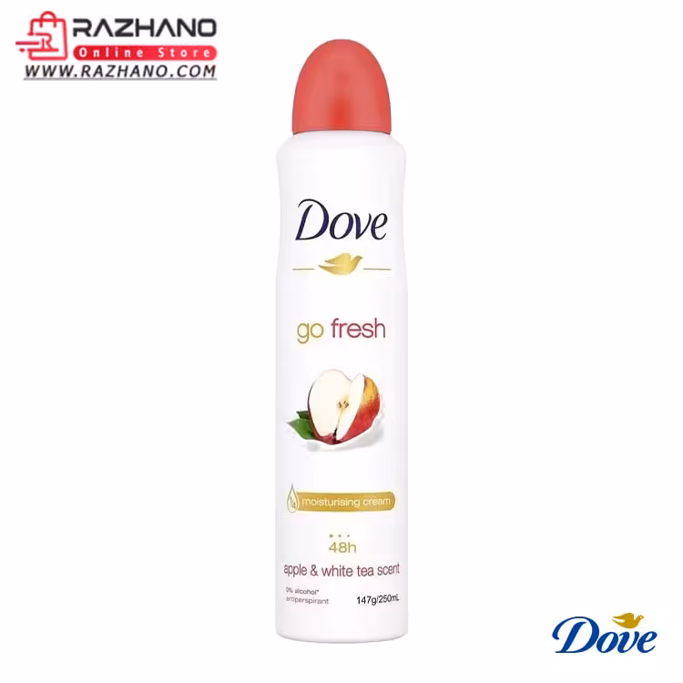اسپری ضدتعریق سیب و چای سفید داو مدل Go Fresh حجم 250 میلی لیتر