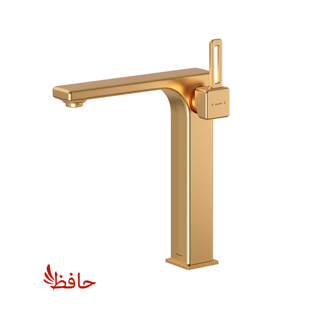 شیر روشویی پایه بلند شودر مدل میشل طلایی مات
