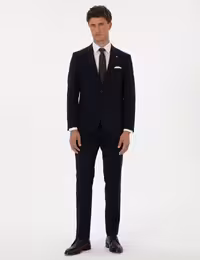 کت و شلوار مردانه سرمه ای پیرکاردین