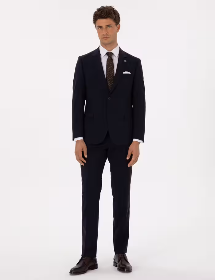 کت و شلوار مردانه سرمه ای پیرکاردین