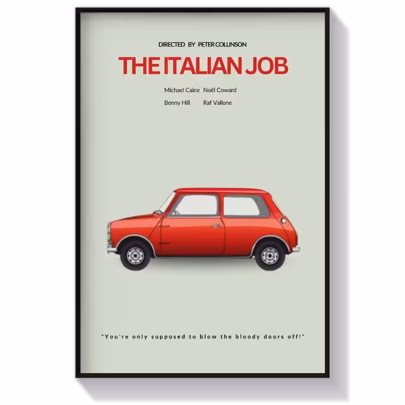تابلو سینمایی طرح ماشین فیلم Italian Job