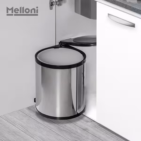 سطل گرد زیر سینکی ملونی 9130 - یراقینو فروش یراق آلات کابینت و درب
