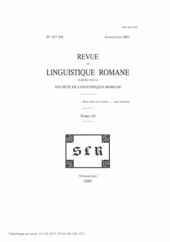 خرید و دانلود نسخه کامل کتاب Revue de linguistique romane