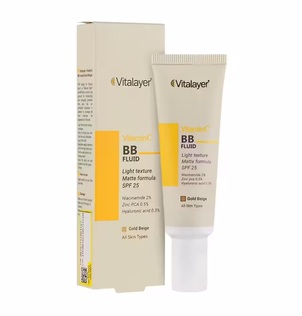 بی بی فلوئید ویتامین سی SPF25 (گلد بژ) ویتالیر