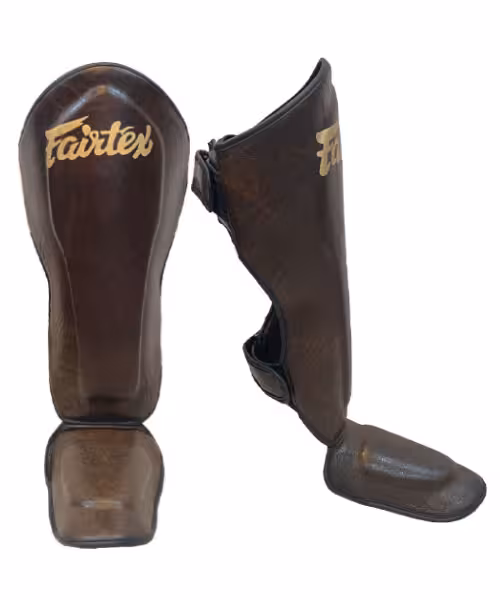 ساق روپایی اسپارینگ چرم طبیعی طرح FAIRTEX
