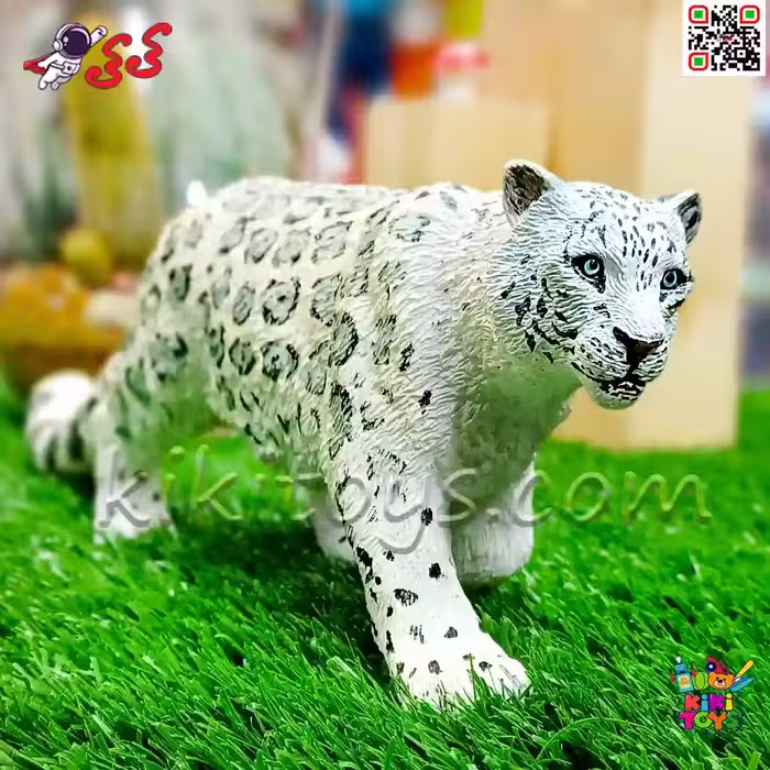 فیگور حیوانات ماکت پلنگ برفی اسباب بازی Leopard figure X194