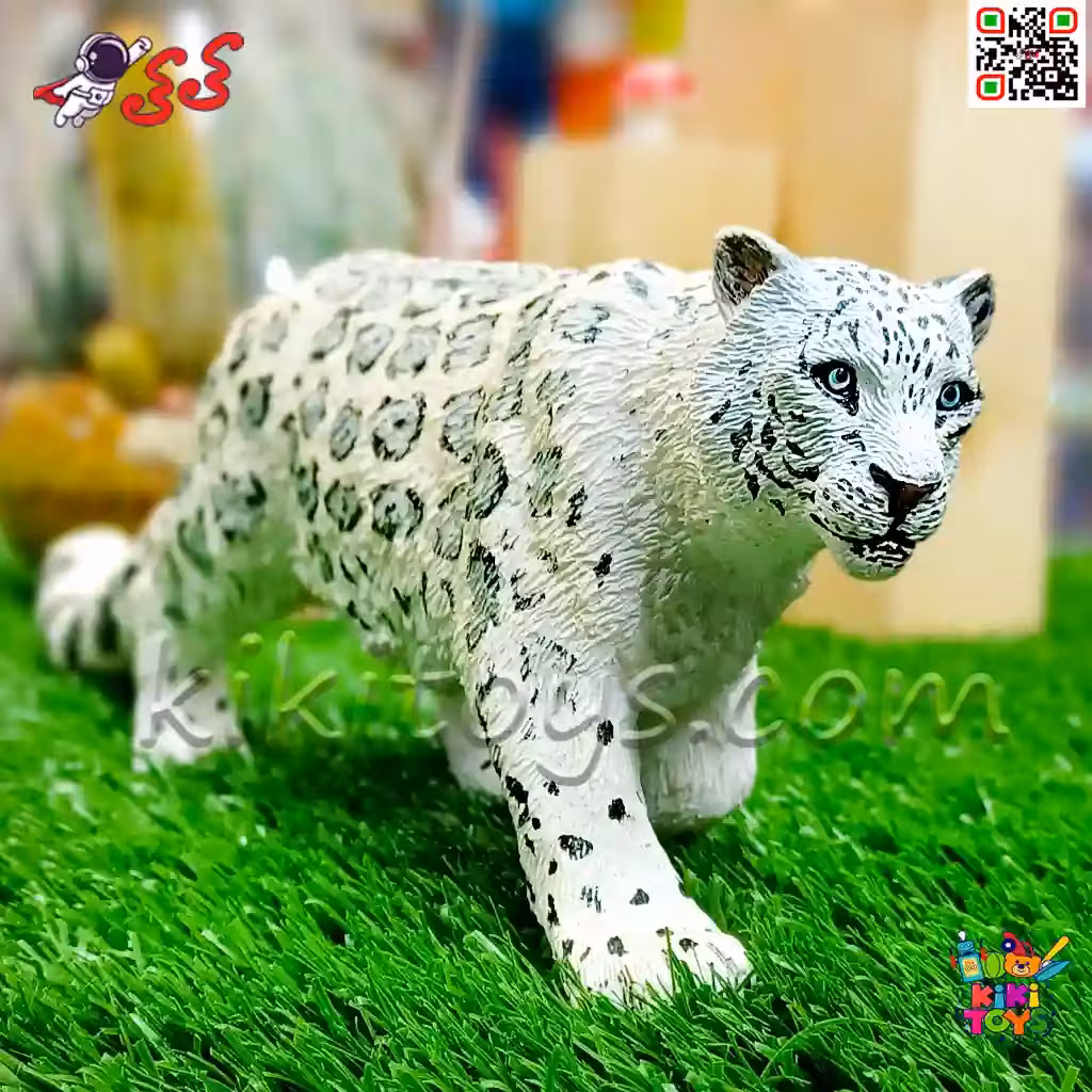 فیگور حیوانات ماکت پلنگ برفی اسباب بازی Leopard figure X194