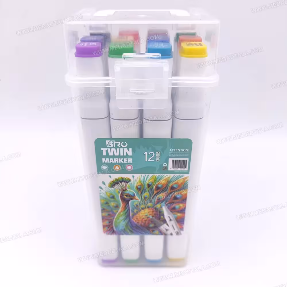 ماژیک راندو ( دو سر ) 12 رنگ بیرو BIRO