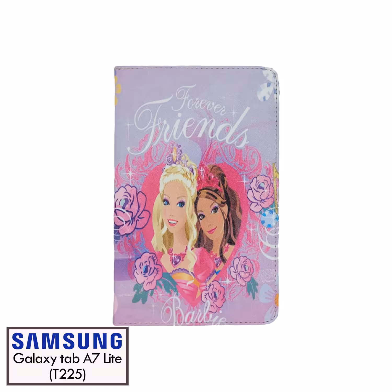 کیف طرحدار (با قاب اصلی) باربی | تبلت سامسونگ "8.7 اینچ" Tab A7 Lite (T220-T225)