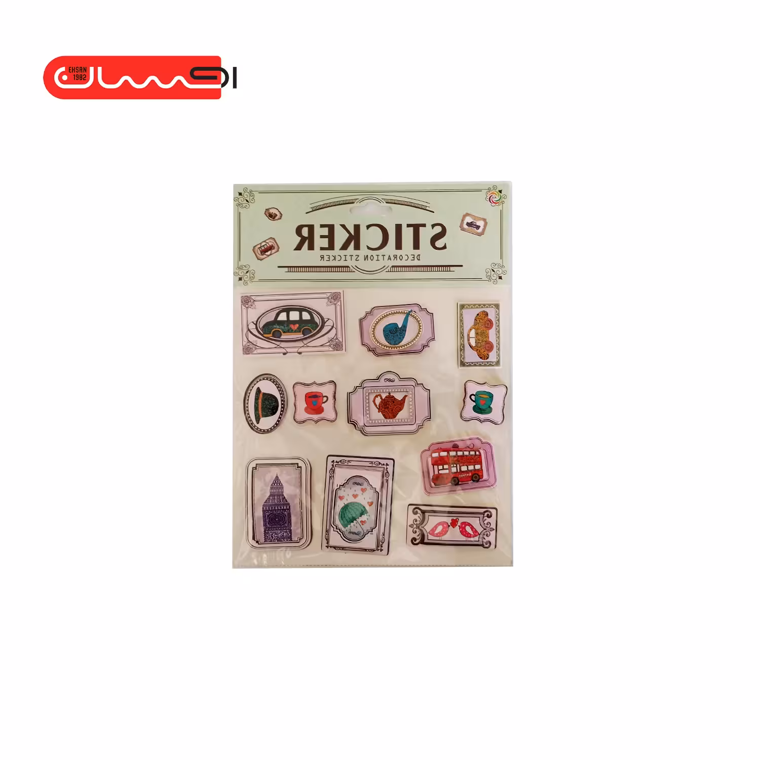 استیکر فانتزی مدل برجسته سری QW