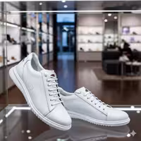 کفش چرم مردانه اسپرت کد SP239WH رنگ سفید
