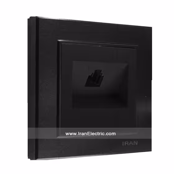 سوکت تلفن برلیان رنگی مشکی ایران الکتریک