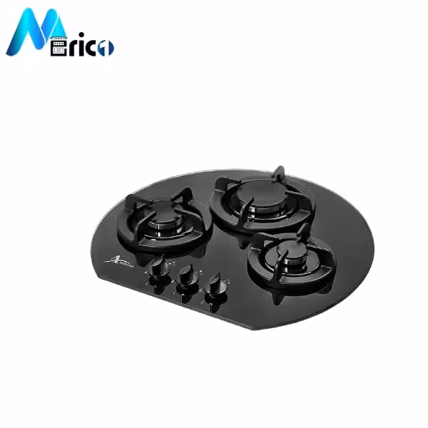 گاز رومیزی اخوان کد G31 سه شعله شیشه مشکی