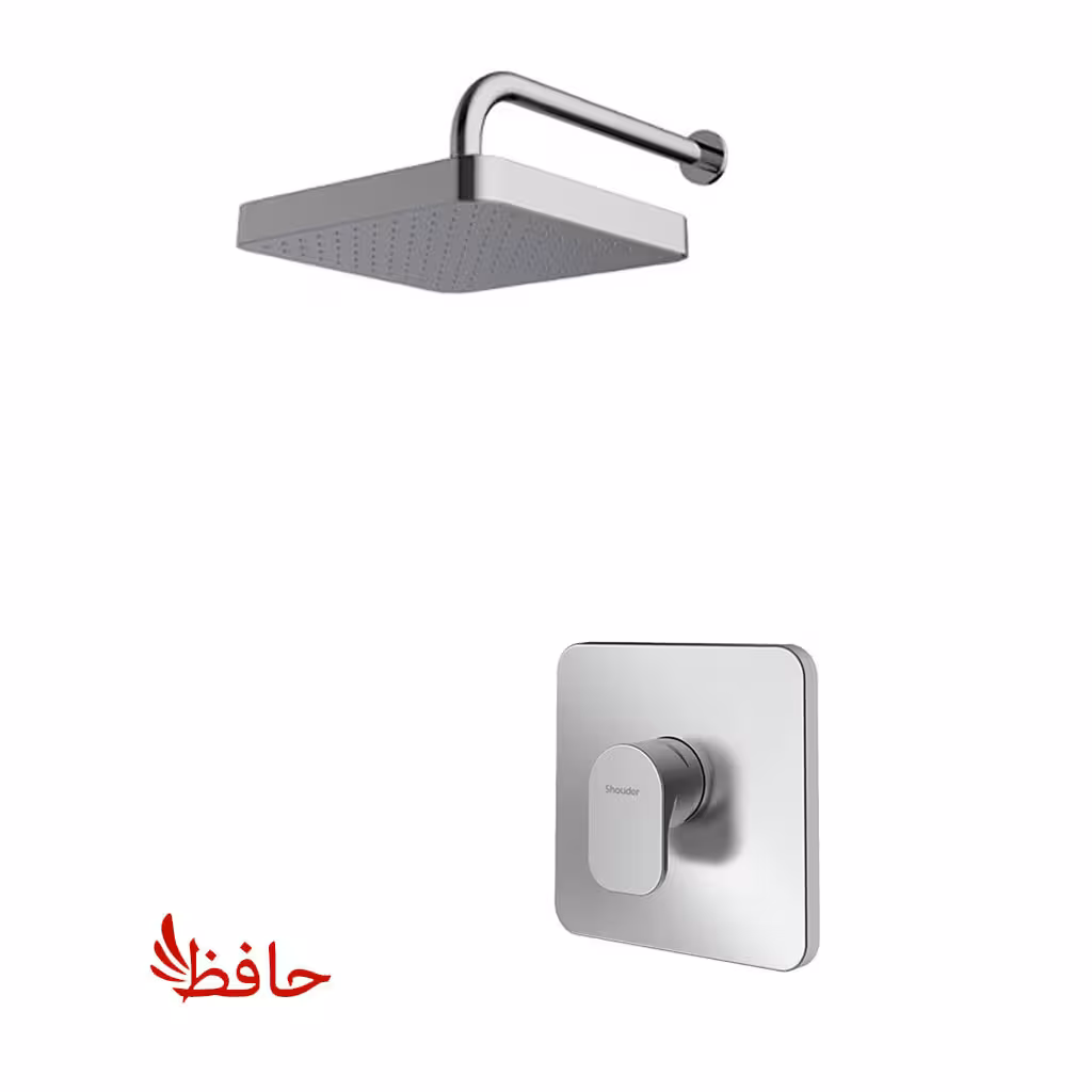 شیر حمام توکار شودر مدل تاین کروم مات تیپ 1