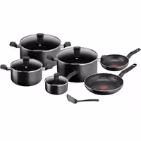 سرویس قابلمه 11 پارچه تفال مشکی مدل tefal dark stone b491bs85