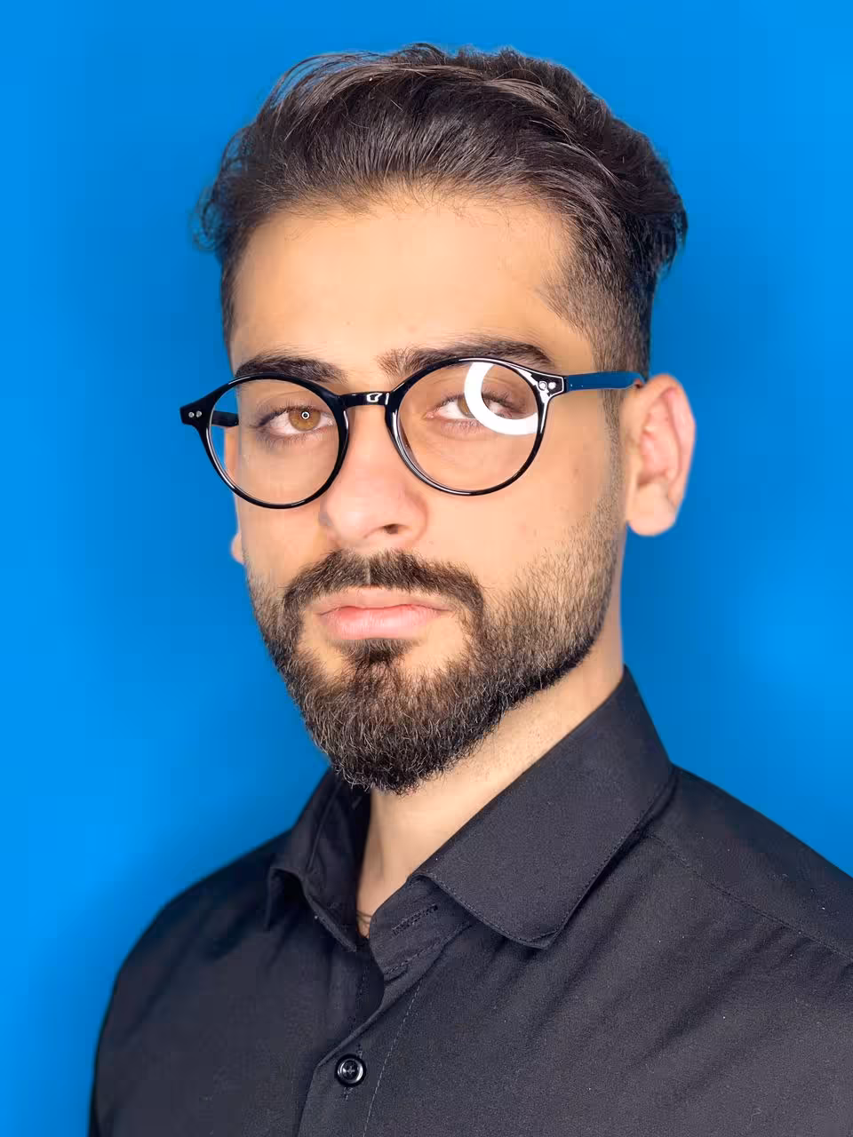 عینک طبی مردانه مشکی مدل گرد مارک پلیس c32