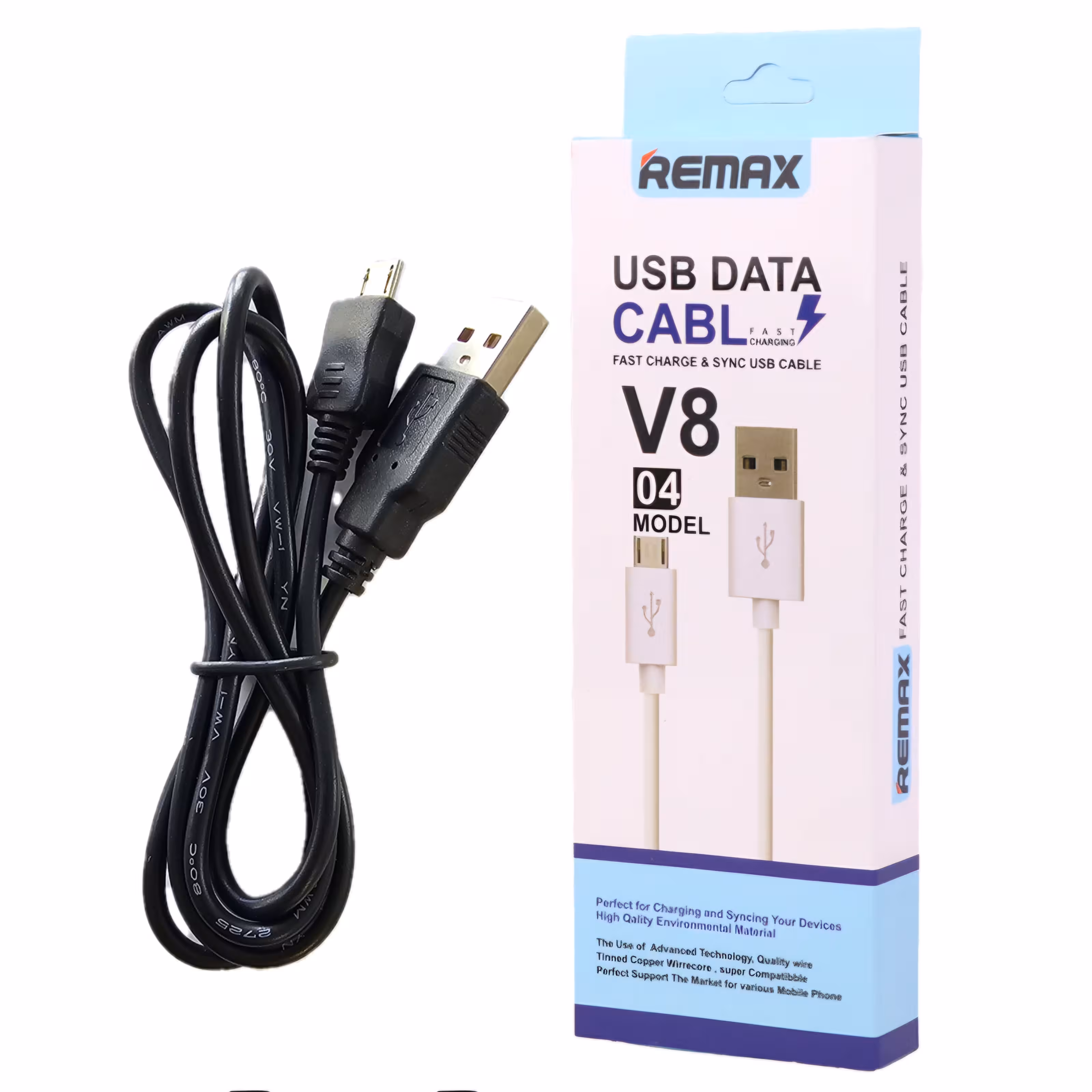 کابل شارژ میکرو micro ریمکس مشکی 90cm فست شارژ