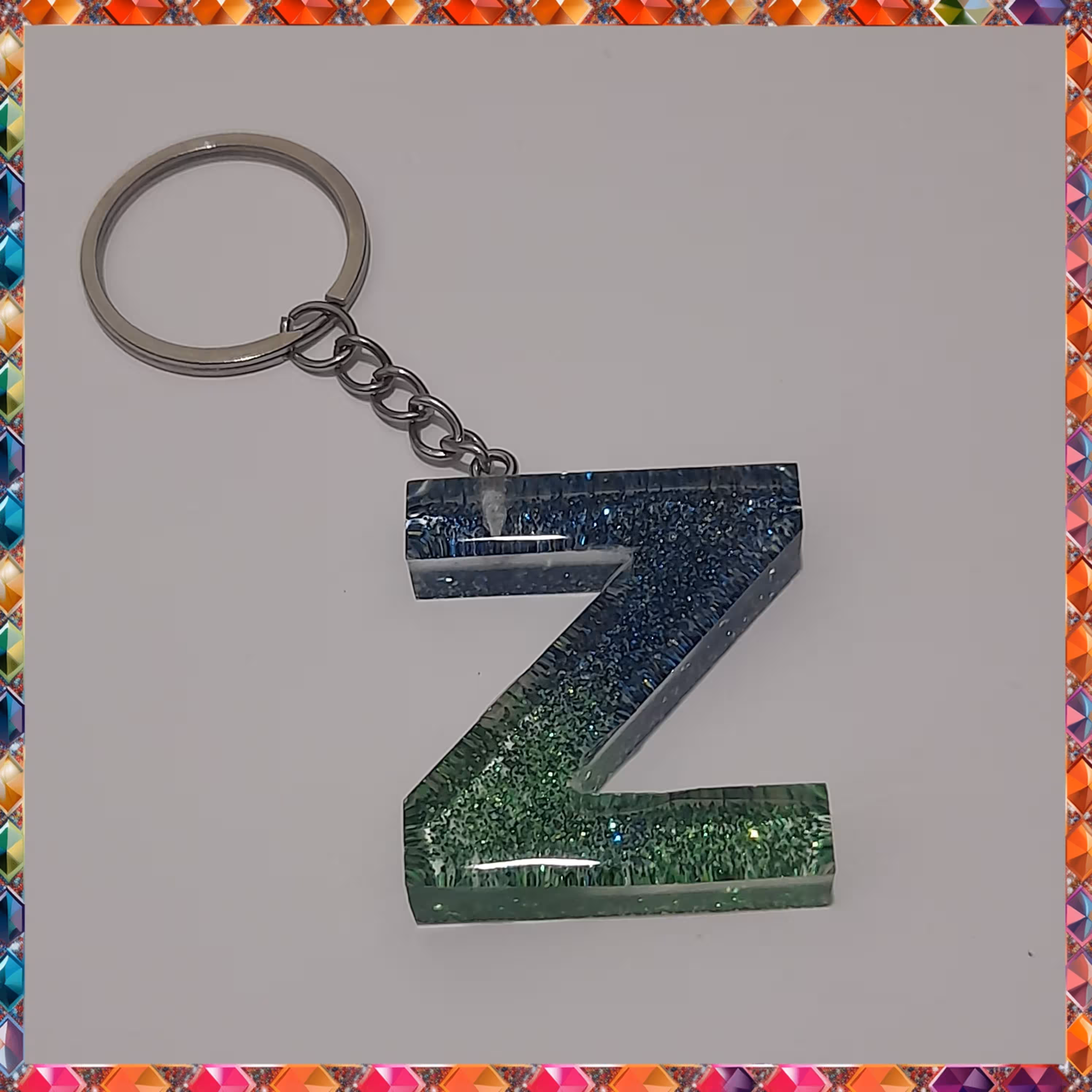 جاسویچی رزینی حروف انگلیسی حرف Z دو رنگ