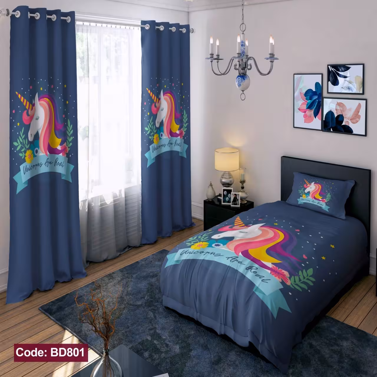 روتختی یک نفره یونی کورن(رنگین کمان) 1 نفره