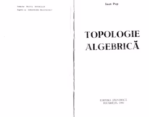 خرید و دانلود نسخه کامل کتاب Topologie algebrică