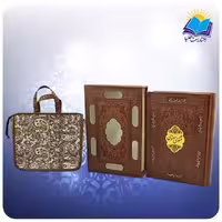 کتاب مثنوی معنوی نفيس وزيری قاب کشویی چرم کاغذ تحریر نسخه نیکلسون با ساک ترمه هدیه (كد 2003)