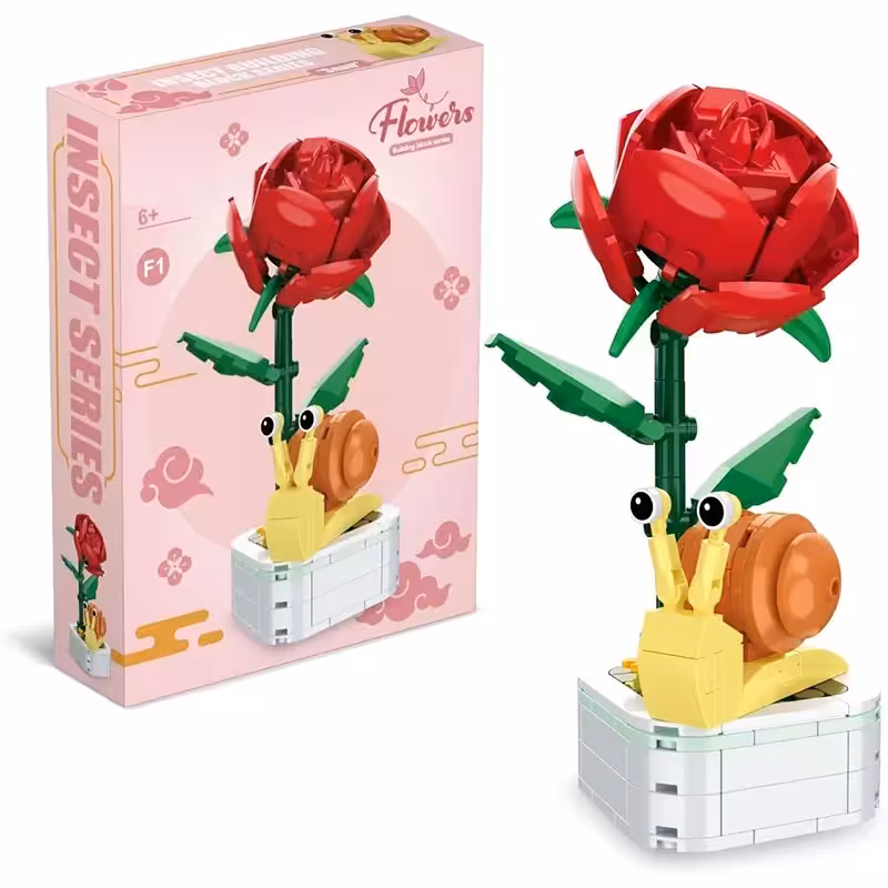 اسباب بازی لگو گل و حشرات مدل حلزون کد 103F1