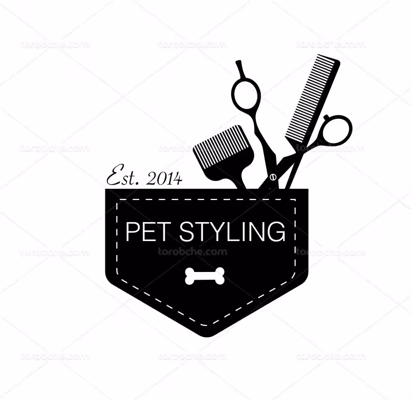 وکتور لوگوی آرایشگاه مردانه مشکی | گرافیک با طعم تربچه