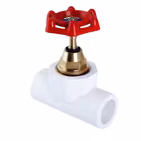 شیر فلکه کامل سفید 32mm آذین