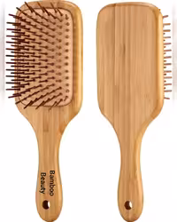 برس چوبی بامبو بیوتی مدل مستطیلی شانه سرتیز  Bamboo beauty Wooden HairBrush