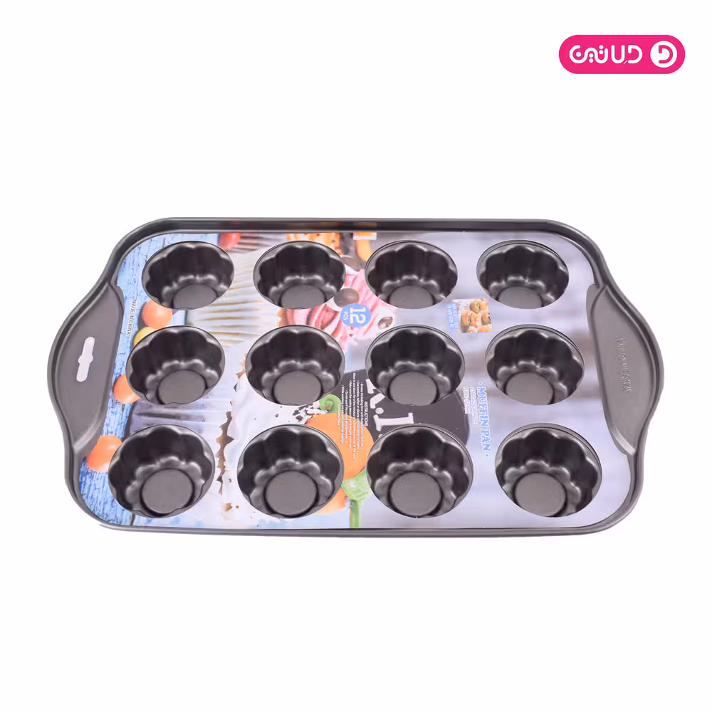 قالب تفلون مافبن گل 12 خانه کف برجسته 5سانت