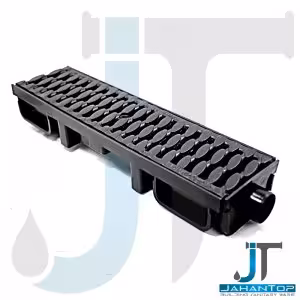 کانال پلی امید و گریل چدنی عرض 13 سانت تقویت شده مشکی