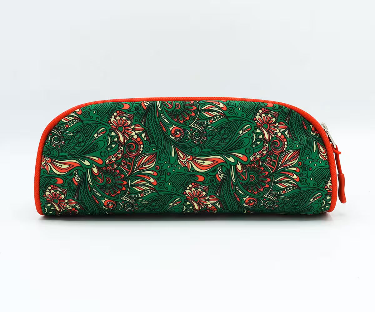 جامدادي دو زيپ نيم دايره سبز - ZOOM