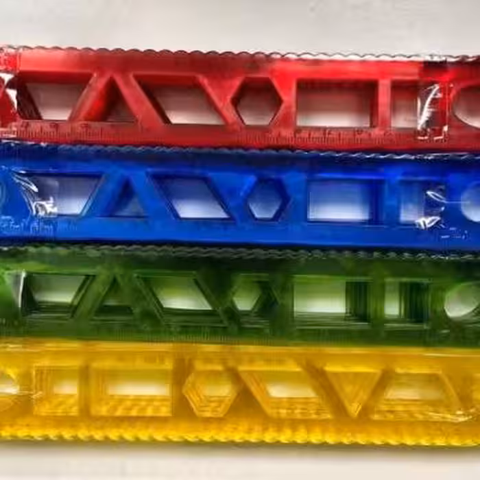 خط کش 20 سانت ژله ای شابلون دار