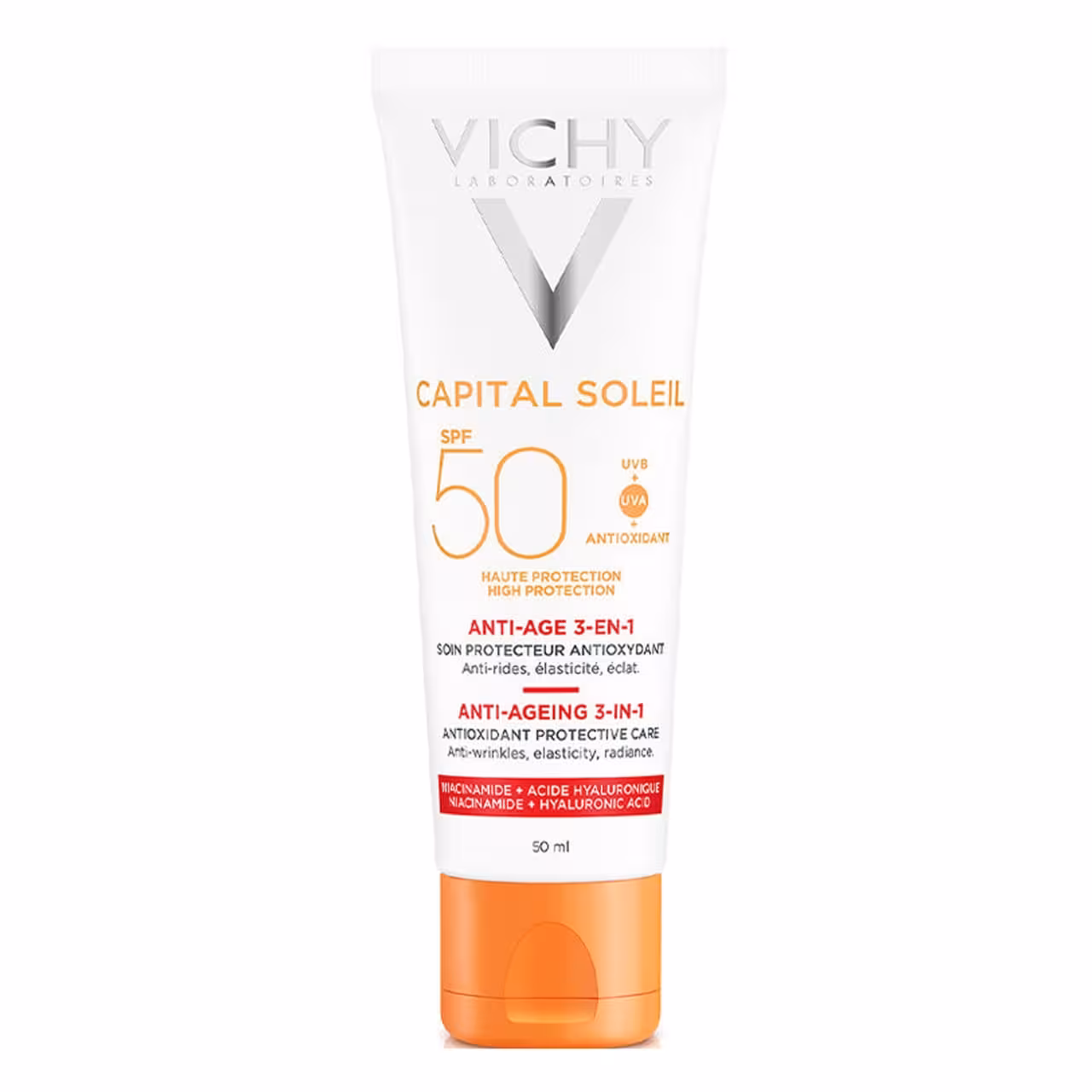 کرم ضد آفتاب و ضد چروک ویشی مدل Capital Soleil 3 in 1 با SPF50 حجم 50 میل