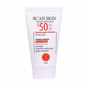 کرم ضد آفتاب بی رنگ پوست خشک SPF50 اسکن اسکین 40 میلی لیتر